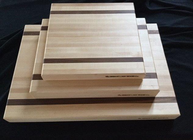 Maple Chopping Blocks with Walnut Accents