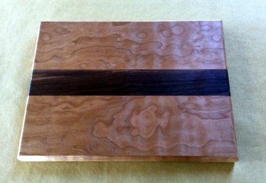 Figured Maple Charcuterie Board with Walnut Accent